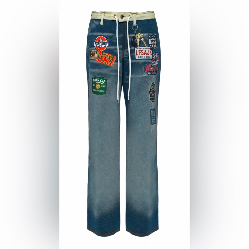 BOYS LIE soft pull on faux denim Graphic (like sweat pants) BNWT